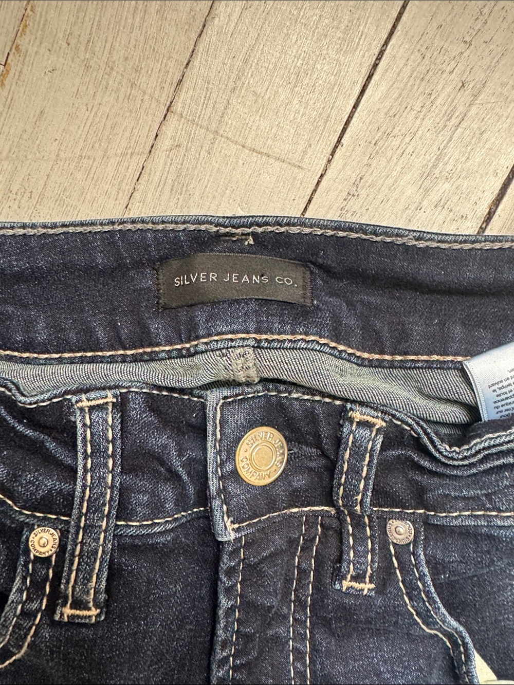 Silver Jeans Dark Indigo Skinny Jeans - Picture 2 of 7